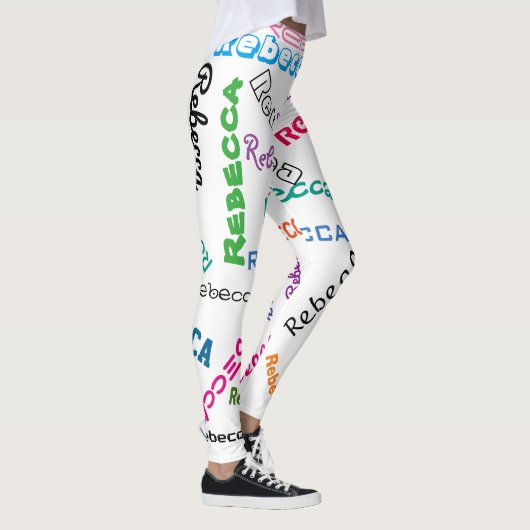 Aangepaste Aangepaste Aangepaste Naam Collage Leggings (Rechts)