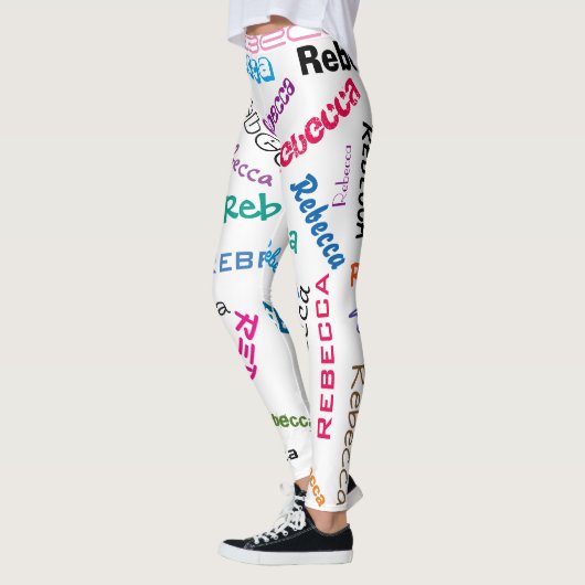 Aangepaste Aangepaste Aangepaste Naam Collage Leggings (Links)