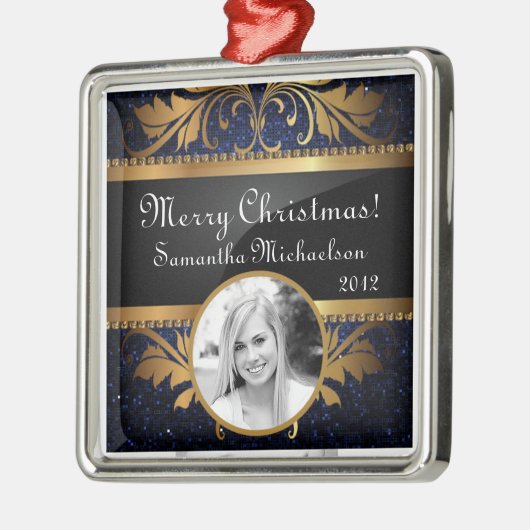 Aangepaste aangepaste blauwglitterreeks voor sierd metalen ornament (Links)