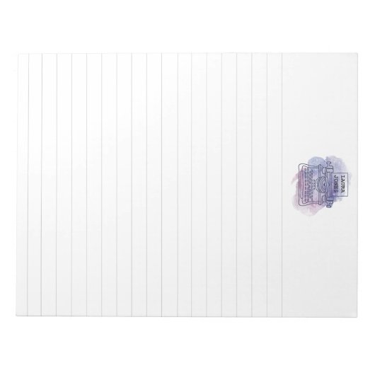 Aangepaste aangepaste briefhoofd voor geblindeerde notitieblok (Voorkant)