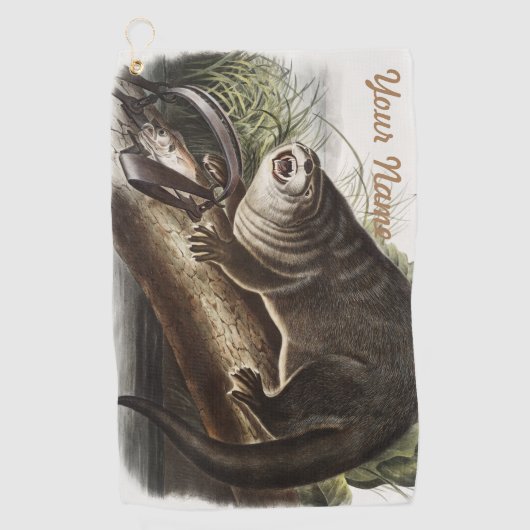 Aangepaste aangepaste Canada Otter Golfhanddoek (Voorkant)