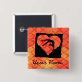 Aangepaste aangepaste dansgymnastiek vierkante button 5,1 cm (Voorkant /achterkant)