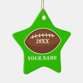 Aangepaste aangepaste Football voor groene versier Keramisch Ornament (Rechts)