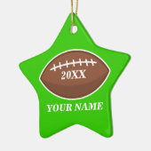 Aangepaste aangepaste Football voor groene versier Keramisch Ornament (Links)