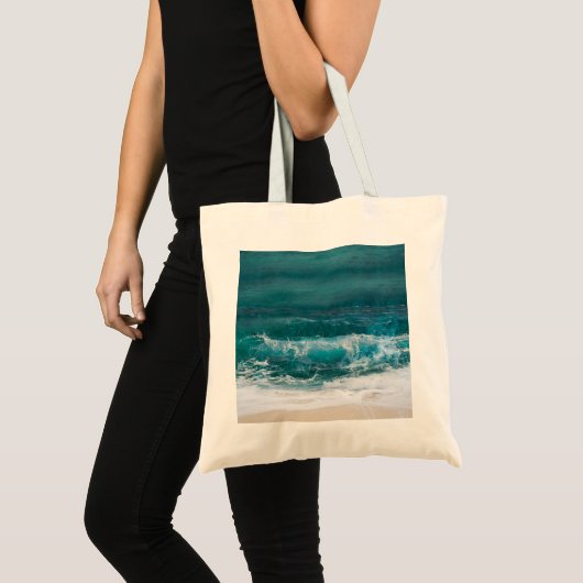 Aangepaste aangepaste foto Modern legant Beach Tote Bag (Voorkant (product))