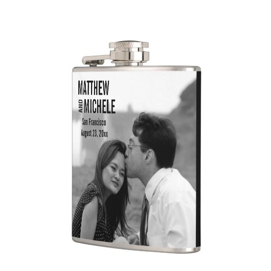 Aangepaste aangepaste foto-weddenschap heupfles (Links)