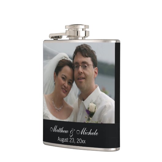 Aangepaste aangepaste foto-weddenschap heupfles (Links)