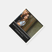 Aangepaste aangepaste fotobruiloft Napkins Servetten (Hoek)