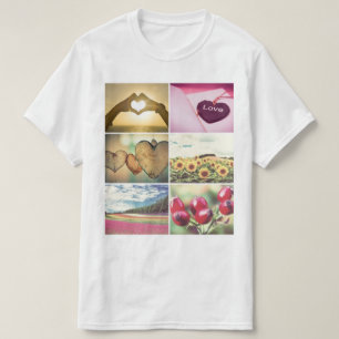 Aangepaste aangepaste fotocollage t-shirt