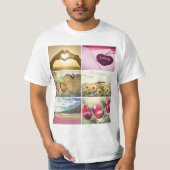 Aangepaste aangepaste fotocollage t-shirt (Voorkant)