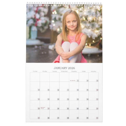 Aangepaste aangepaste fotokalender kalender (Jan 2026)