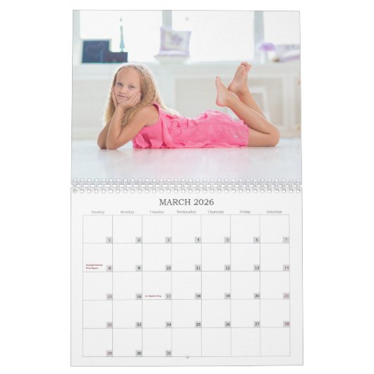 Aangepaste aangepaste fotokalender kalender (Mar 2026)