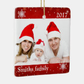 Aangepaste aangepaste fotoversiering met sneeuwvlo keramisch ornament (Rechts)