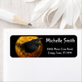 Aangepaste aangepaste halloween-rij met maan etiket (Insitu)