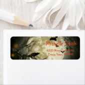 Aangepaste aangepaste halloween-rij met maan etiket (Insitu)