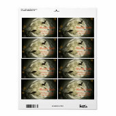 Aangepaste aangepaste halloween-rij met maan etiket (Full Sheet)