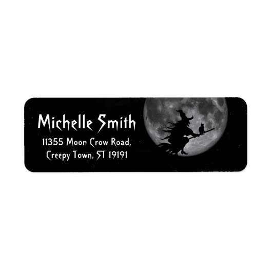 Aangepaste aangepaste halloween-rij met Moon Label (Voorkant)