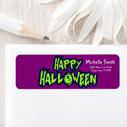 Aangepaste aangepaste halloween-rij met Moon Label (Insitu)