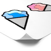 Aangepaste, aangepaste Ice Cream Border-Posters Poster (Hoek)
