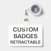Aangepaste, aangepaste, intrekbare CLIP BADGE (Front with Retractable)