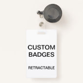 Aangepaste, aangepaste, intrekbare CLIP BADGE (Voorkant met intrekbare)