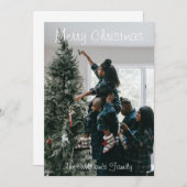 Aangepaste, aangepaste kerstfamilie foto (Voorkant / Achterkant)