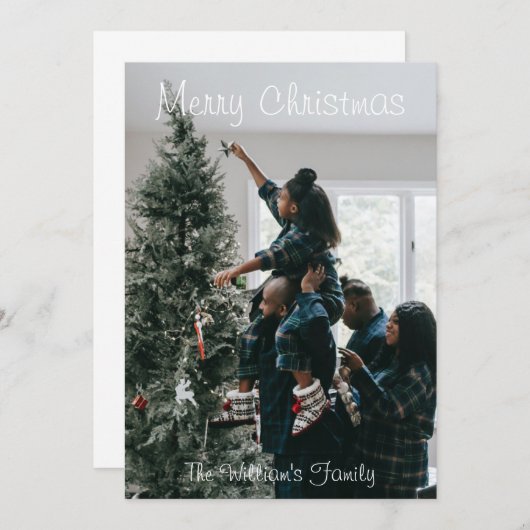 Aangepaste, aangepaste kerstfamilie foto (Voorkant / Achterkant)