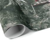 Aangepaste, aangepaste kerstfamilie foto cadeaupapier (Rol Hoek)