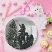 Aangepaste, aangepaste kerstfamilie foto papieren bordje (Feest)