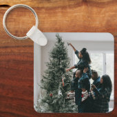 Aangepaste, aangepaste kerstfamilie foto sleutelhanger (Voorkant)
