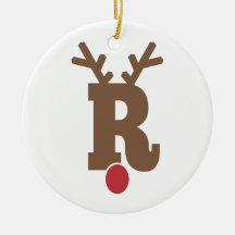 Aangepaste, aangepaste kerstversieaanduiding "R"