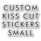 Aangepaste, aangepaste KISS CUT STICKERS 4-inch x4 (Voorkant)