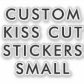 Aangepaste, aangepaste KISS CUT STICKERS 4-inch x4 (Voorkant)