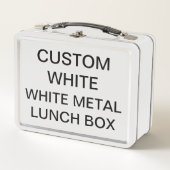 Aangepaste, aangepaste klassieke WITTE metalen doo (Voorkant)