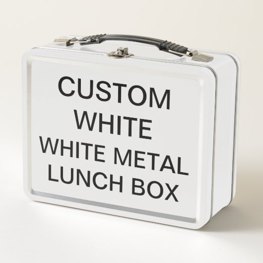 Aangepaste, aangepaste klassieke WITTE metalen doo (Voorkant)