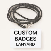 Aangepaste, aangepaste LANYARD BADGE (Voorkant met draagriem)