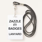 Aangepaste, aangepaste LANYARD BADGE (Voorkant met draagriem)