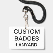 Aangepaste, aangepaste LANYARD BADGE (Front with Lanyard)