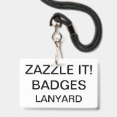 Aangepaste, aangepaste LANYARD BADGE (Voorzijde met lanyard)