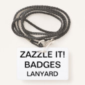 Aangepaste, aangepaste LANYARD BADGE (Voorkant met draagriem)