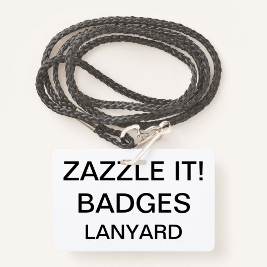 Aangepaste, aangepaste LANYARD BADGE (Voorkant met draagriem)