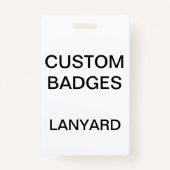 Aangepaste, aangepaste LANYARD BADGE (Voorkant)