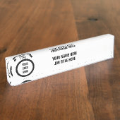 Aangepaste Aangepaste Logo edele bureaublad Naambordje (Zijkant)