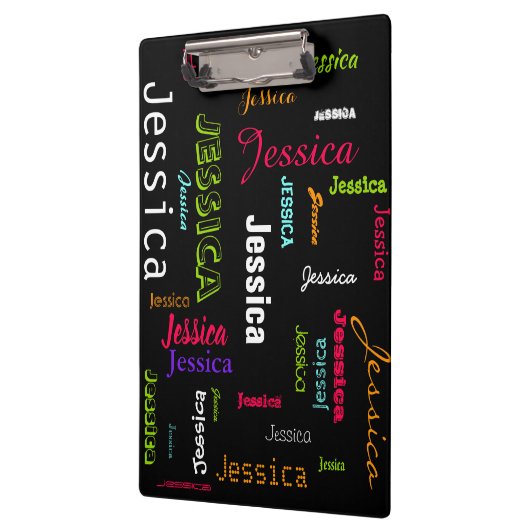 Aangepaste aangepaste naam Collage Bright Neon Klembord (Links)