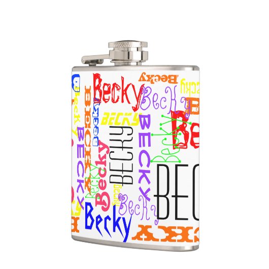 Aangepaste aangepaste naam Collage Colorful Heupfles (Links)