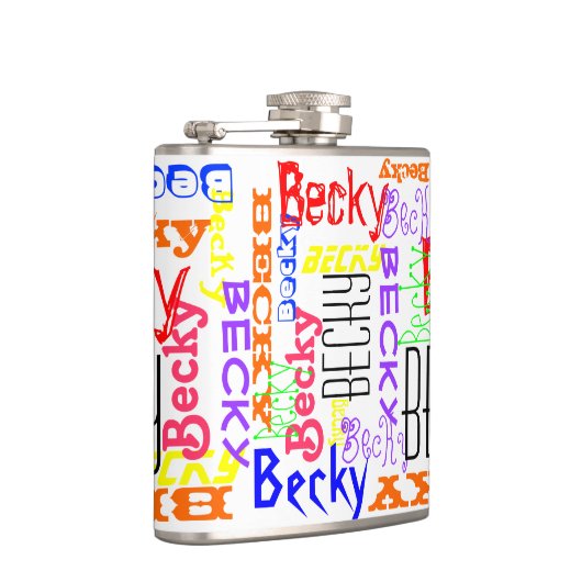 Aangepaste aangepaste naam Collage Colorful Heupfles (Rechts)