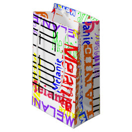 Aangepaste aangepaste naam Collage Colorful Klein Cadeauzakje