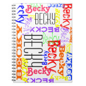 Aangepaste aangepaste naam Collage Colorful Notitieboek (Voorkant)