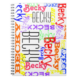 Aangepaste aangepaste naam Collage Colorful Notitieboek