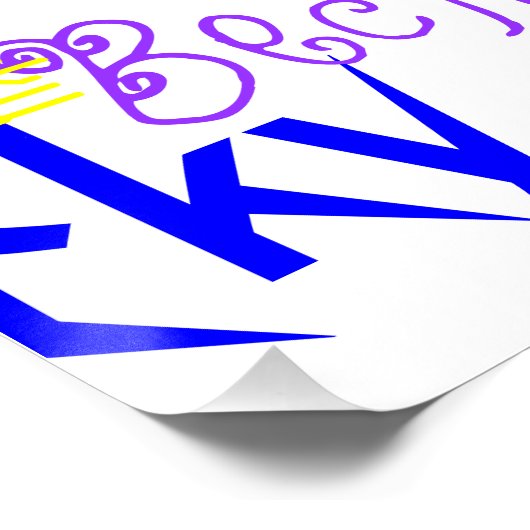 Aangepaste aangepaste naam Collage Colorful Perfect Poster (Hoek)